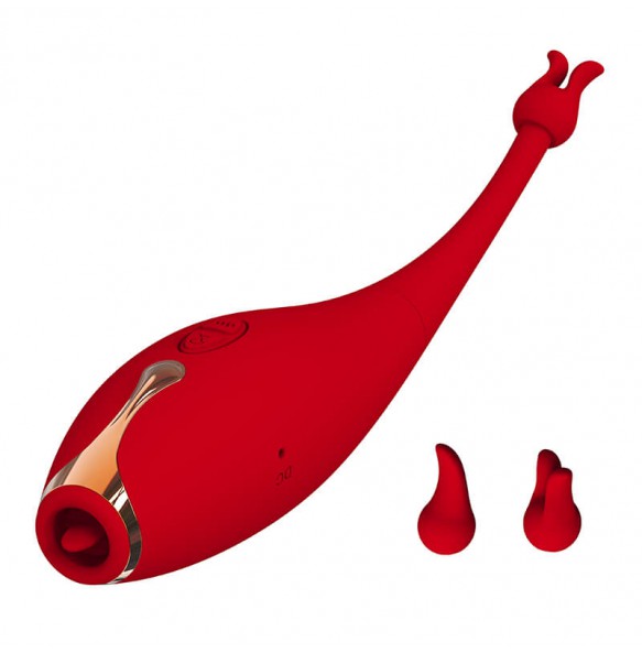 MizzZee - Goddess Pen Tongue Vibrator (Chargeable - Red)